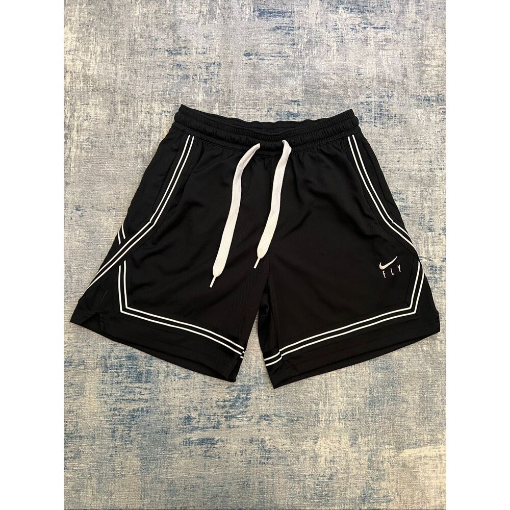 Nike Black White Dri-FIT Swoosh Fly Women's Basketball Shorts Small